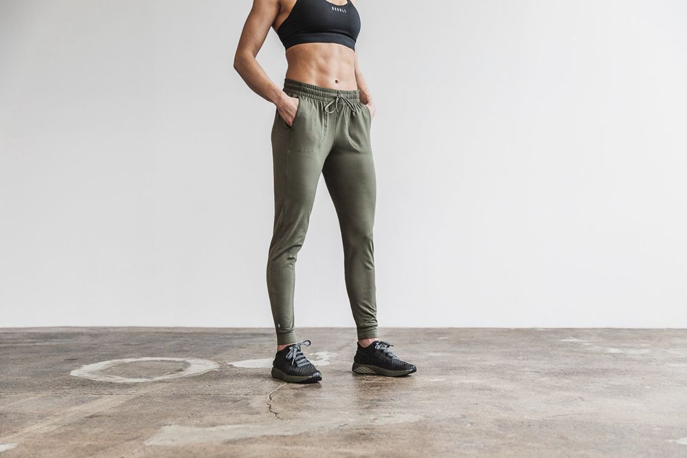 NOBULL Women's Joggers - Army Green - Ireland (2138VAGJW)